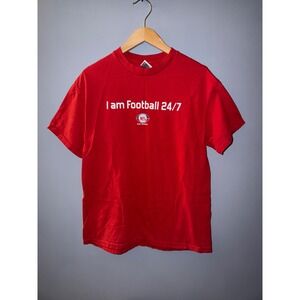 NFL Network I Am Football 24/7 Red Graphic T-Shirt Mens Large 2006 Schedule